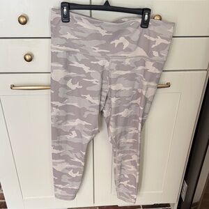 Athleta Camouflage Leggings - Gray and Cream